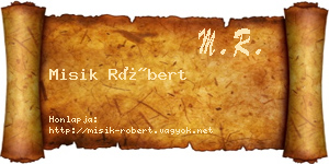 Misik Róbert névjegykártya