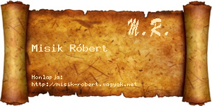 Misik Róbert névjegykártya